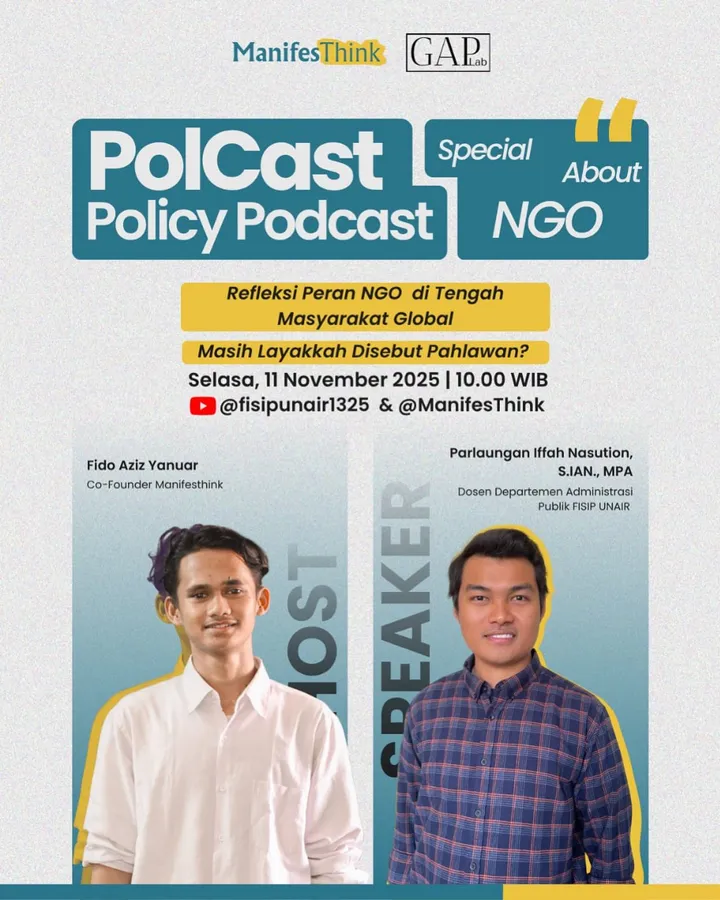 PolCast × GAP.Lab membahas peran NGO di tengah masyarakat global.